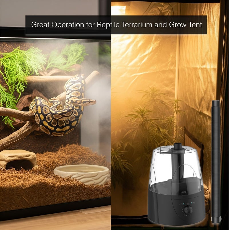 MRREPTILE Reptile Fogger Humidifiers, Grow Tent Humidifier, Misting System for Reptiles, Terrarium Fogger Humidifier, 3.5L Large Capacity Reptifogger for Reptiles and Plant - Image 4